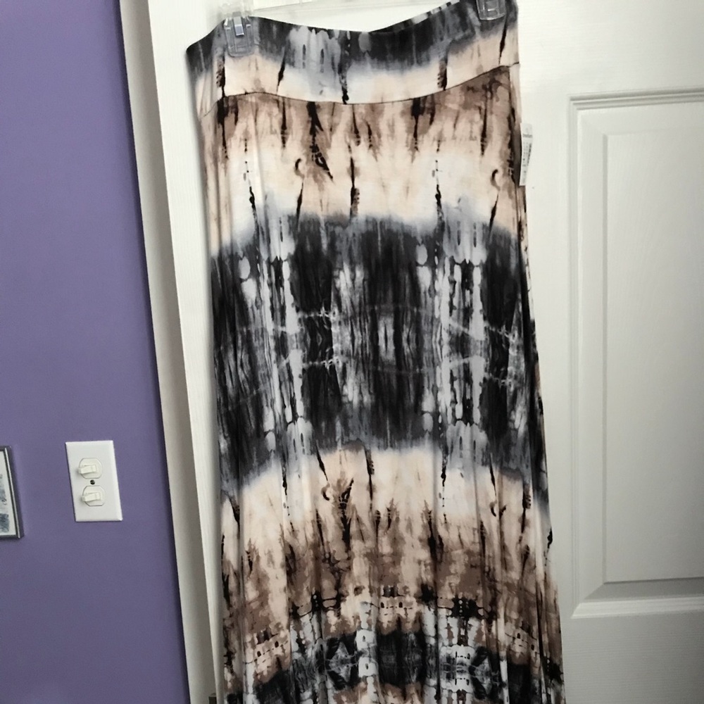 colorful long flowy skirt